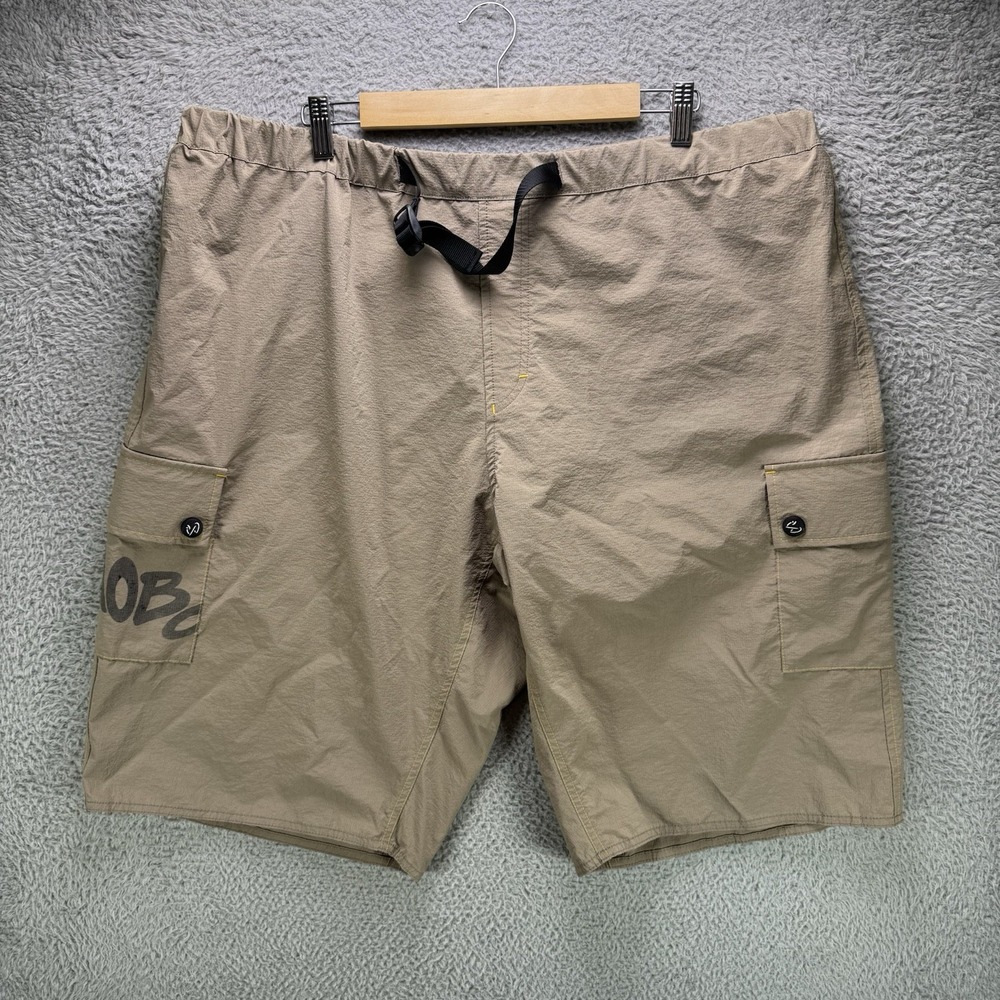 Swobo Baggy Shorts Mens 2XL Tan Cargo Mountain Bike Cycling Trail Belted Stretch